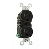 Leviton 15 Amp 125V Tamper-Resistant Duplex Outlet/Receptacle, Black (R55-T5320-00E)