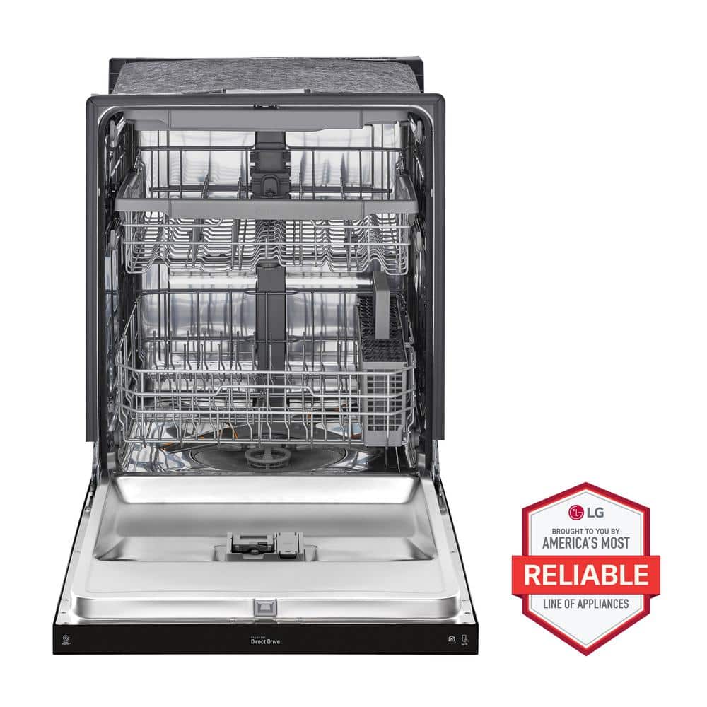 24 in. Stainless Steel Front Control Dishwasher with QuadWash, 3rd Rack & Dynamic Dry, 48 dBA
