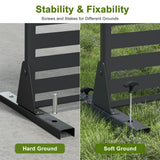 Lirago 72 in. H x 47 in. W Black Outdoor Metal Privacy Screen Garden Fence Wall Applique