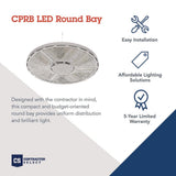 Lithonia Lighting Contractor Select CPRB 400-Watt Equivalent Integrated LED Black High Bay Light Fixture, Switchable CCT