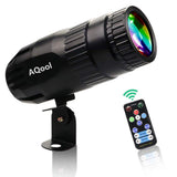 Lukyamzn Mini 15W Mirror Ball Spotlight, Pinspot Light, Super Bright RGBW LED Beam, Remote Control Stage Lighting