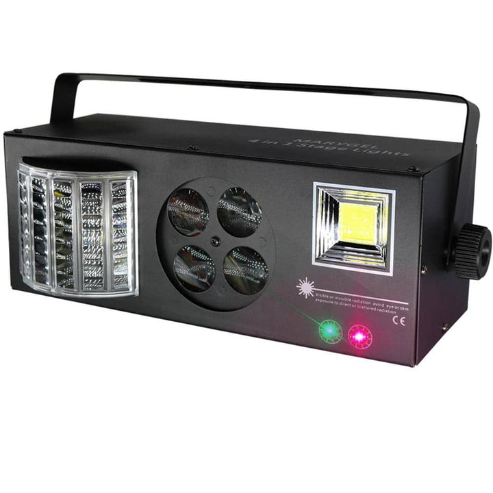 Lukyamzn RGBW 4 in 1 DJ Lights, Mixed Effect Sound Activated Stage Lights LED Pattern Lights Strobe Light, Remote and DMX Control