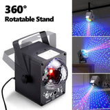Lukyamzn 60 RGB LED Changing Disco Stage Light with Sound Activated and Bietrun Laser Rave Flashing Strobe Lights, Remote Control