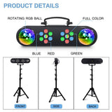 Lukyamzn DJ Lights with Stand, Mobile Stage Lighting System Sound Activated LED Par Lights