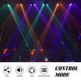 Lukyamzn 4 in 1 Portable Stage Light Spider Moving Head Light LED RGBW, Sound Activated for KTV Disco Party Event (2-Pack)