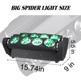 Lukyamzn 4 in 1 Portable Stage Light Spider Moving Head Light LED RGBW, Sound Activated for KTV Disco Party Event (2-Pack)