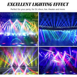 Lukyamzn 4 in 1 Portable Stage Light Spider Moving Head Light LED RGBW, Sound Activated for KTV Disco Party Event (2-Pack)