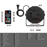 Lukyamzn 36LEDs RGB Stage Par Lights - Sound Activated Auto Play by Remote & DMX Control Uplights - 4 Pack
