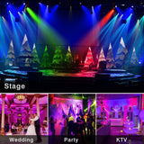 Lukyamzn 36LEDs RGB Stage Par Lights - Sound Activated Auto Play by Remote & DMX Control Uplights - 4 Pack