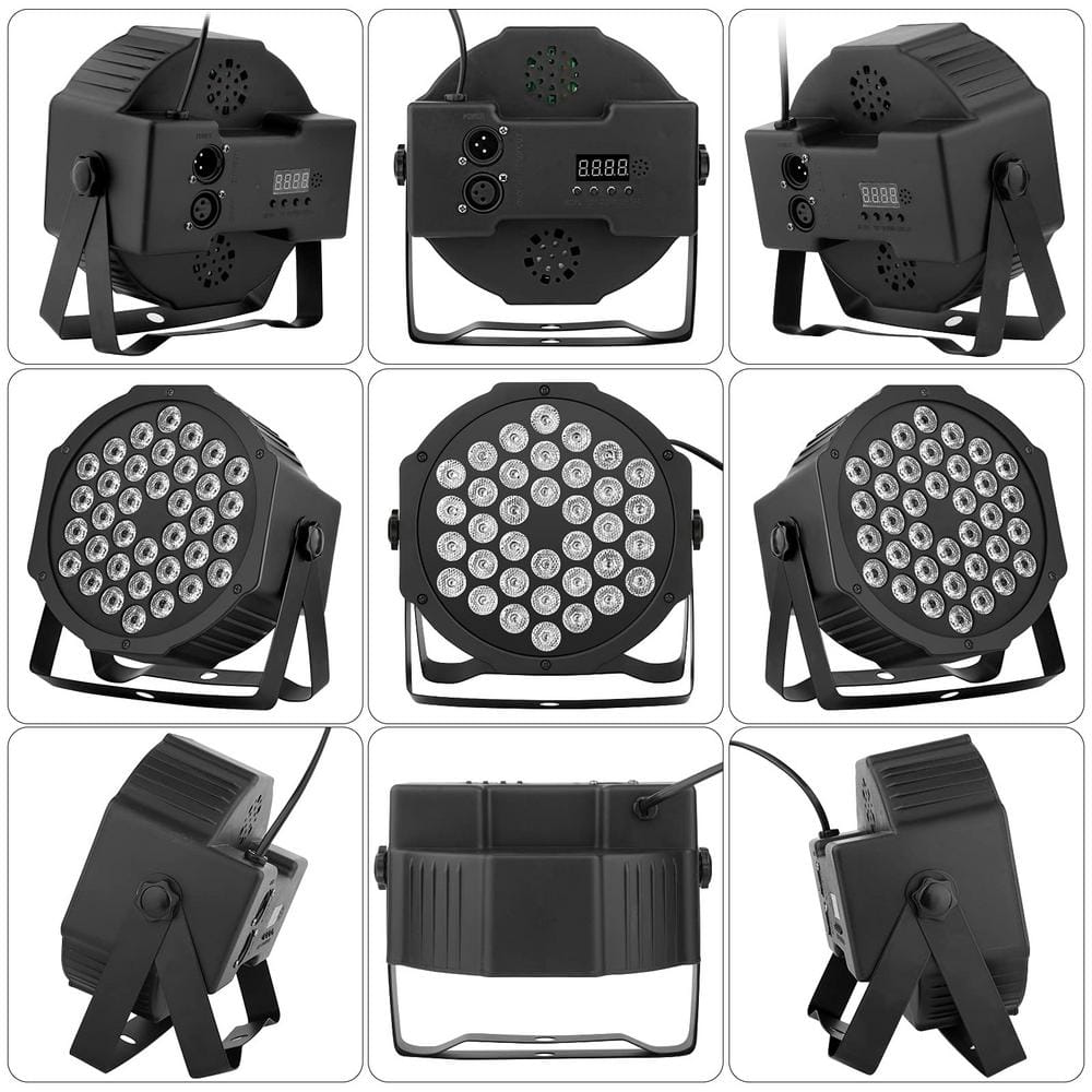 Lukyamzn 36LEDs RGB Stage Par Lights - Sound Activated Auto Play by Remote & DMX Control Uplights - 4 Pack