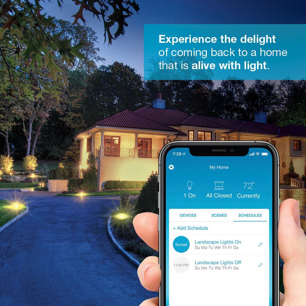 Lutron Caseta Weatherproof+ Outdoor Smart Plug with Pico Remote for Landscape/String Lights, 15A On/Off, Black (P-PKG1OUT-BL)
