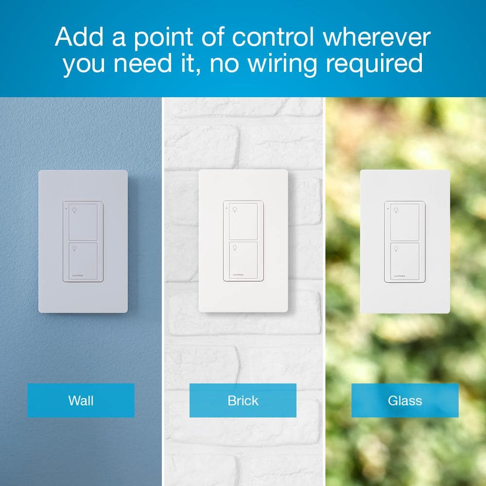 Lutron Pico Smart Remote (2-Button On/Off) for Caseta Smart Switch, Black (PJ2-2B-GBL-L01)