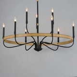 Maxim Lighting Franklin 9-Light Black Chandelier, 40 in. Wide