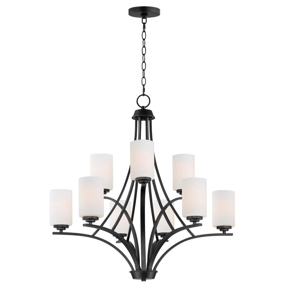 Maxim Lighting Deven 9-Light Black Chandelier
