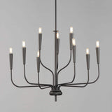 Maxim Lighting Vela 9-Light Black Chandelier, 32 in. Wide
