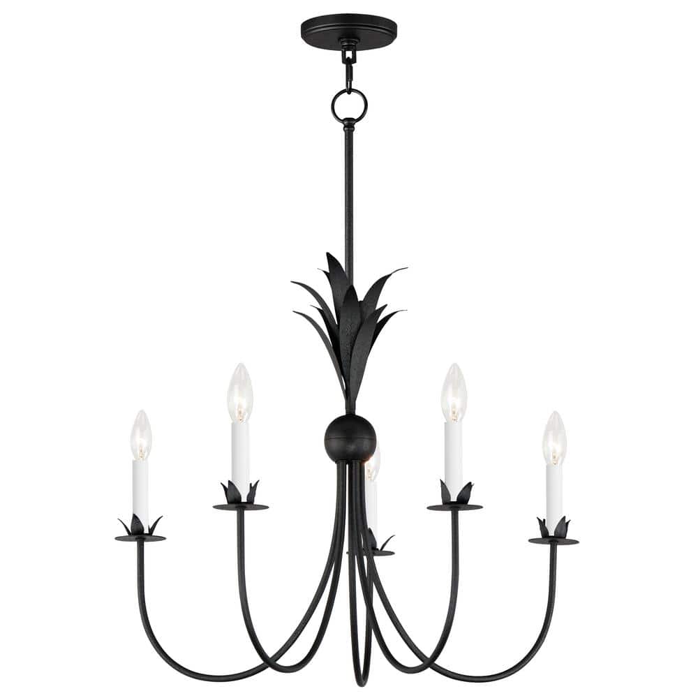 Maxim Lighting Paloma 5-Light Black Chandelier, 36 in. Diameter x 22.5 in. H