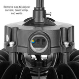 Maxxima 10 in LED UFO High Bay Light Fixture, 22,500 Lumens, 3 CCT 4000K-5700K, Selectable Wattage 100-150, Black, Hardwired