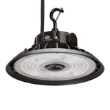 Maxxima 10 in LED UFO High Bay Light Fixture, 22,500 Lumens, 3 CCT 4000K-5700K, Selectable Wattage 100-150, Black, Hardwired