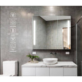 Modern 30 in. W x 26 in. H Large Rectangular Black Surface Mount Medicine Cabinet with Mirror and Dimmable Lights