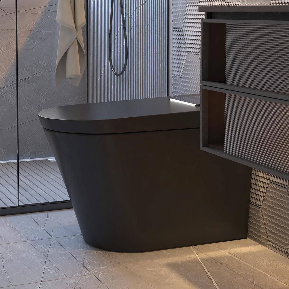 MEDUNJESS M-D Elongated Smart Toilet in White with Heated Seat and Auto Flush