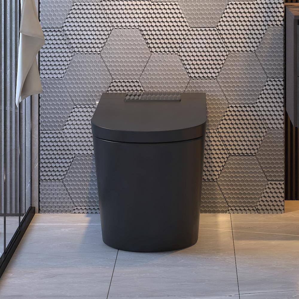 MEDUNJESS M-D Elongated Smart Toilet in White with Heated Seat and Auto Flush