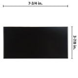 Merola Tile Projectos 7-3/4 in. x 3-7/8 in. Preto Matte Ceramic Subway Floor and Wall Tile (11.46 sq. ft. / Case)