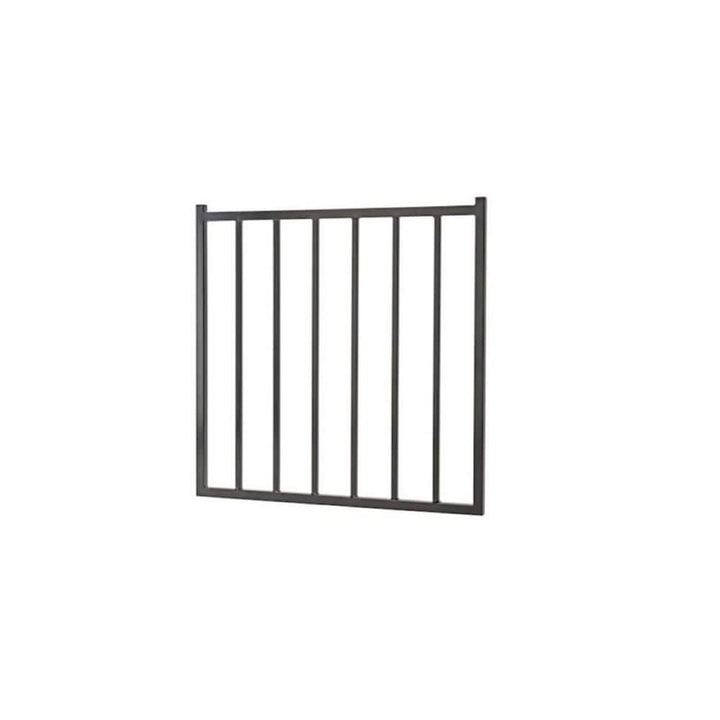 3.25 ft. x 3.8 ft. Black Steel Fence Gate