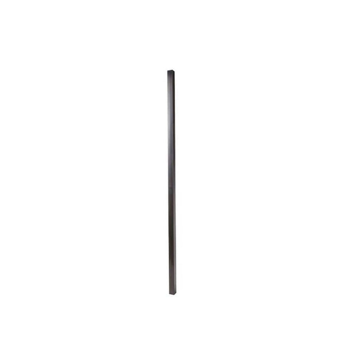 2 in. x 2 in. x 4.5 ft. Black Metal Fence Post with Post Cap