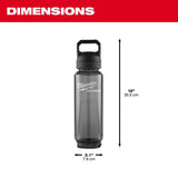 Milwaukee PACKOUT 34 Oz. Black Plastic Bottle with Chug Lid