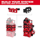 Milwaukee PACKOUT Tool Box Rack Attachment Mount – 25 lb Capacity, Polypropylene (Model 48-22-8601)