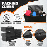 Mockins 30 cu ft. Orange Waterproof Cargo Carrier Bag (60 in. x 24 in. x 36 in.) with 6-Pack Cubes (29 in. x 23 in. x 12 in.)