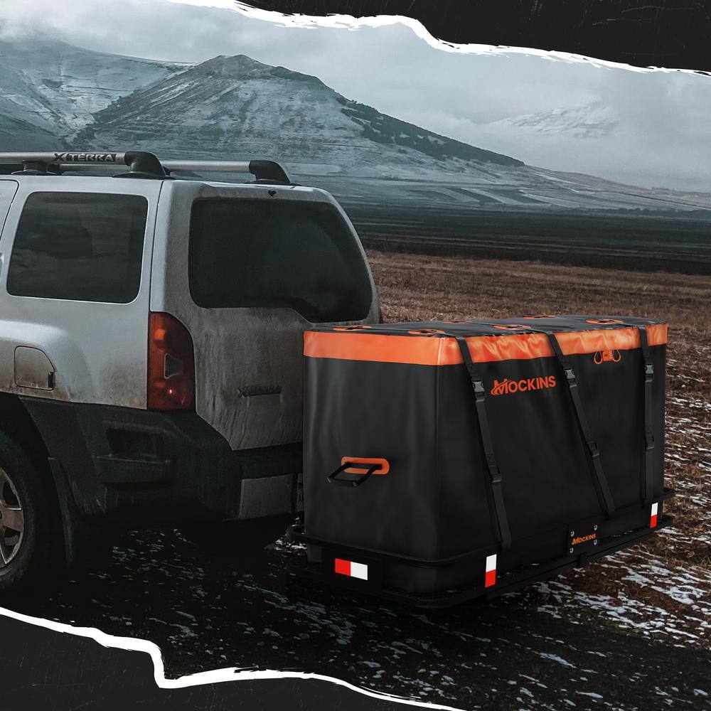 Mockins 30 cu ft. Orange Waterproof Cargo Carrier Bag (60 in. x 24 in. x 36 in.) with 6-Pack Cubes (29 in. x 23 in. x 12 in.)