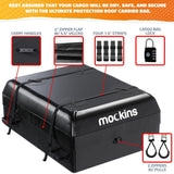 Mockins 44 in. x 34 in. x 17 in. Waterproof Cargo Roof Bag Set with Car Roof Mat and Ratchet Straps 16 cu. ft. Dry Storage Space