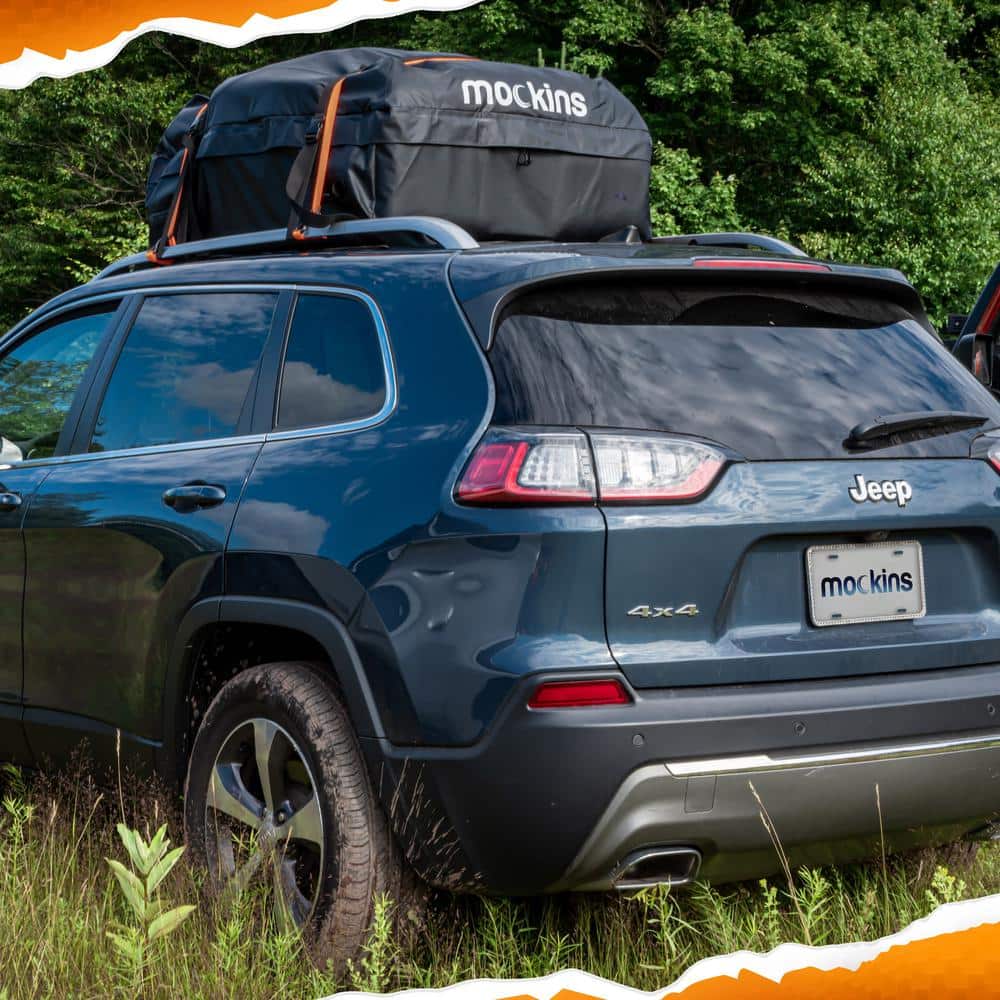 Mockins 44 in. x 34 in. x 17 in. Waterproof Cargo Roof Bag Set with Car Roof Mat and Ratchet Straps 16 cu. ft. Dry Storage Space
