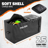 Mockins 25 Cu. Ft. XL Hitch Cargo Carrier Bag 59.5x30.5x23.5 in. Black Abrasion Resistant Vinyl Waterproof Cargo Bag