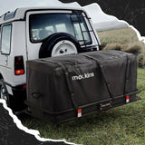 Mockins 25 Cu. Ft. XL Hitch Cargo Carrier Bag 59.5x30.5x23.5 in. Black Abrasion Resistant Vinyl Waterproof Cargo Bag