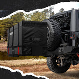Mockins 25 Cu. Ft. XL Hitch Cargo Carrier Bag 59.5x30.5x23.5 in. Black Abrasion Resistant Vinyl Waterproof Cargo Bag