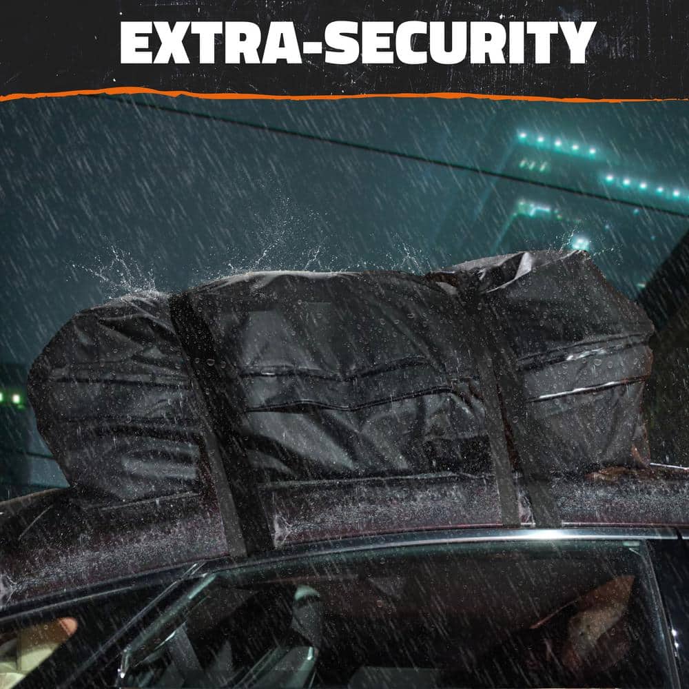 Mockins 25 cu. ft. Waterproof Rooftop Carrier Bag Capacity Storage Roof Bag Use With Or Without Racks/Bars Accessories Included