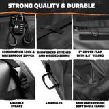Mockins 25 cu. ft. Waterproof Rooftop Carrier Bag Capacity Storage Roof Bag Use With Or Without Racks/Bars Accessories Included