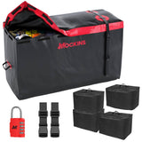 Mockins 15 cu. ft. Waterproof Cargo Carrier Bag 48 in. x 31 in. x 18 in. Hitch Cargo Bag and 4-Pack Cubes, Red