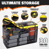 Mockins 30 cu. ft. Waterproof Cargo Carrier Bag 60 in. x 36 in. x 24 in. Cargo Hitch Bag with Lock Straps and Carry Bag, Yellow