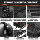 Mockins 40 Cu. ft. Waterproof Rooftop Cargo Carrier Bag - 72 in x 48 in x 20 in Soft Shell Roof Bag w/ Carry Bag and Accessories