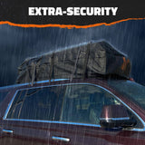 Mockins 40 Cu. ft. Waterproof Rooftop Cargo Carrier Bag - 72 in x 48 in x 20 in Soft Shell Roof Bag w/ Carry Bag and Accessories