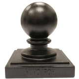 NUVO IRON 6 in. x 6 in. Black Aluminum Ornamental Ball Post Cap (12-Pack)