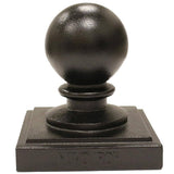 NUVO IRON 6 in. x 6 in. Black Aluminum Ornamental Ball Post Cap (12-Pack)