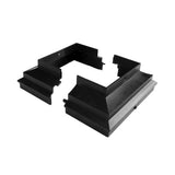 NUVO IRON 4 in. x 4 in. Black Plastic Post Base Skirt and Post Cap Adapter