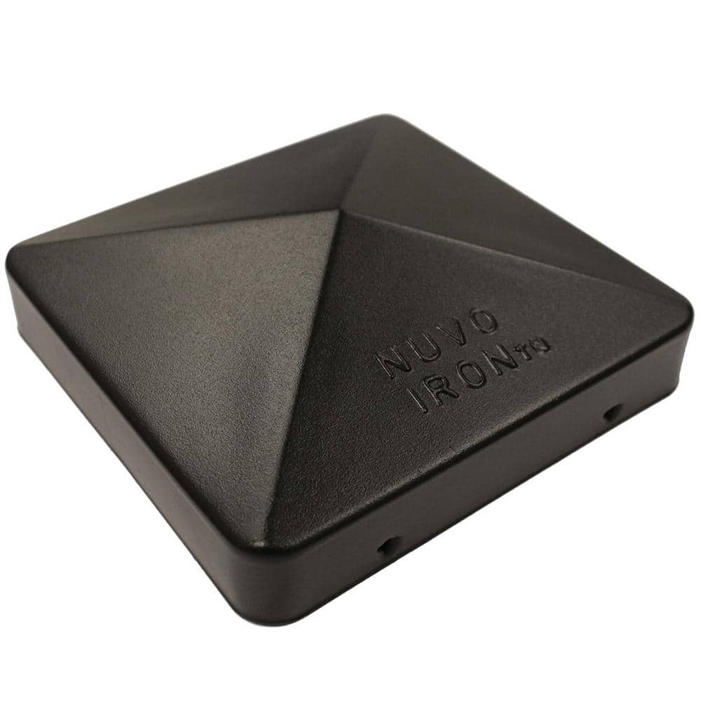 NUVO IRON 5 in. x 5 in. Black Eazy-Cap Patented Pyramid Post Cap (72-Pack)