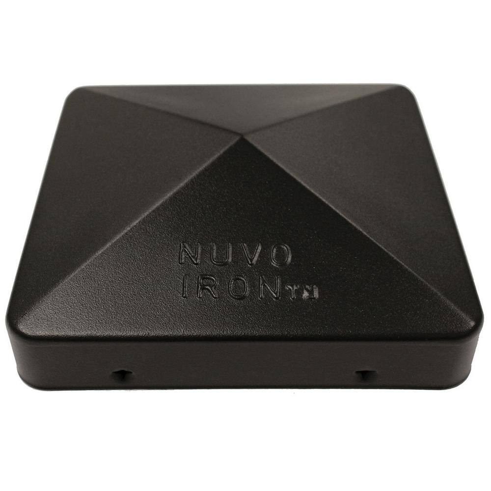 NUVO IRON 5 in. x 5 in. Black Eazy-Cap Patented Pyramid Post Cap (72-Pack)
