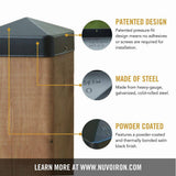 NUVO IRON 5 in. x 5 in. Black Eazy-Cap Patented Pyramid Post Cap (72-Pack)