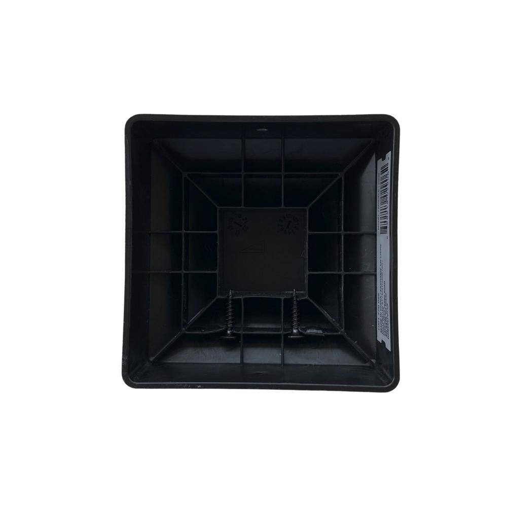 NUVO IRON 4 in. x 4 in. Black Rigid Plastic Pyramid Post Cap, (Pack of 12)